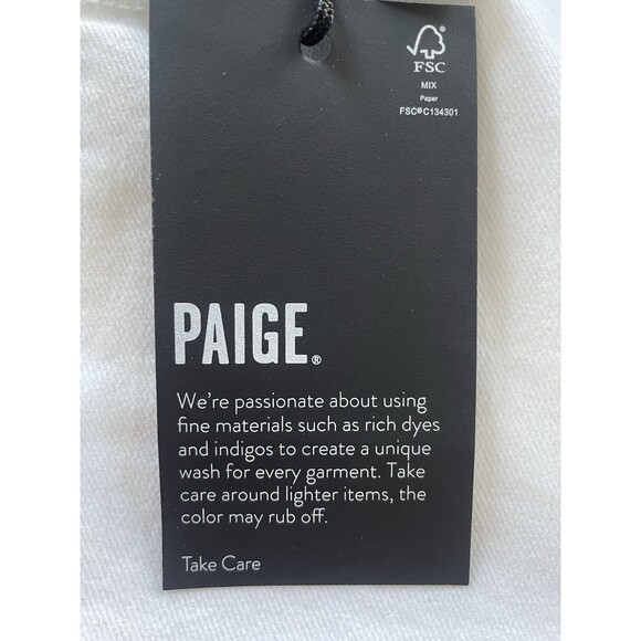 Paige Hoxton Crop High Rise Ultra Skinny Jeans Women’s 18W Plus Crisp White - Picture 12 of 16